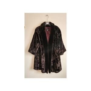 Vintage Nana Creations Faux Mink Swing Coat Sz XL